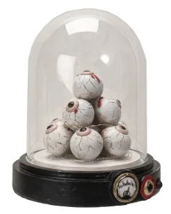 Beleuchteter Augenhügel Unter Glashaube 18cm -Halloween Deko Verkäufe augenberg unter glaskuppel mit licht eye mound under glass dome with light halloween dekoration 54741 05