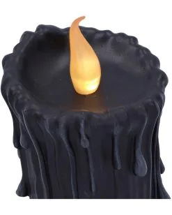 Schwarze Magie LED Kerze 19cm -Halloween Deko Verkäufe black magic led kerze black magic led candle halloween deko gothic deko 54011 05