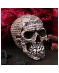 Dracula Totenkopf Mit Bram Stoker Zitaten -Halloween Deko Verkäufe dracula totenschaedel mit bram stoker zitaten vampir totenkopf gothic deko halloween tischdeko 50770 05