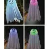 Gespenst Hängefigur Mit Bunten LED 60cm -Halloween Deko Verkäufe geist haengefigur mit led farbwechsler 60cm halloween gespenst zum aufhaengen lightning ghost decoration 35988