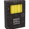 Gelbe "Erfolg" Hexenkerzen 12 St. -Halloween Deko Verkäufe gelbe erfolg zauberkerzen yellow success spell candles wicca candles gothic deko 50679 01