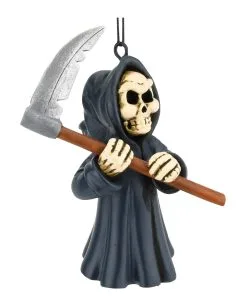 Sensenmann Christbaumkugel 8,9cm -Halloween Deko Verkäufe grim reaper weihnachtskugel halloween und horror weihnachtsdeko und wohnaccessoires grim reaper hanging ornament 54748 4
