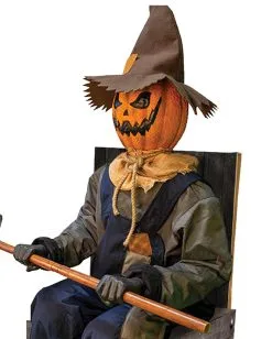 Schaurige Kürbis Vogelscheuche Halloween Animatronic -Halloween Deko Verkäufe grinsende kuerbis vogelscheuche halloween animatronic jack pumpkin halloween animatronic halloween und horror deko und animatronics 50974 3