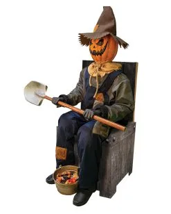 Schaurige Kürbis Vogelscheuche Halloween Animatronic -Halloween Deko Verkäufe grinsende kuerbis vogelscheuche halloween animatronic jack pumpkin halloween animatronic halloween und horror deko und animatronics 50974 4