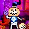Aufblasbares Leuchtendes Halloween Kürbis Skelett 180 Cm -Halloween Deko Verkäufe halloween kuerbis skelett deko aufblasfigur 180cm halloween dekoration und aufblasdeko halloween pumpkin inflatable 53748 2