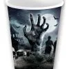 Halloween Pappbecher Zombie Friedhof 6 St.