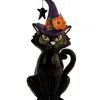 Schwarze Katze Mit Hexenhut Keramik Figur 31cm -Halloween Deko Verkäufe hexenkatze keramik figur halloween und gothic wohnungsdeko und homeware witchs car familiar figurine 54646 2