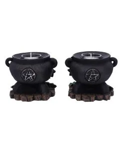 Hexenkessel Mit Efeu Kerzenhalter 2er Set -Halloween Deko Verkäufe hexenkessel mit efeu teelichthalter 2er set witches cauldron with ivy candle holder halloween tischdeko 51064 03