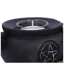 Hexenkessel Mit Efeu Kerzenhalter 2er Set -Halloween Deko Verkäufe hexenkessel mit efeu teelichthalter 2er set witches cauldron with ivy candle holder halloween tischdeko 51064 06