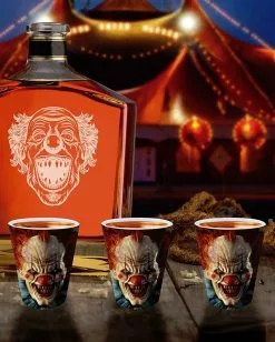 Horror Clown Zirkus Schnapsbecher 3 St. -Halloween Deko Verkäufe horrorclown circus shot becher pappe horror clown circus shot mug cardboard horror zirkus dekoration 53167 2