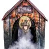 Hundehütte Mit Beweglichem Bluthund -Halloween Deko Verkäufe hundehuette mit angreifendem killerhund halloween animatronic doghouse with moving bloodhound 51761 01
