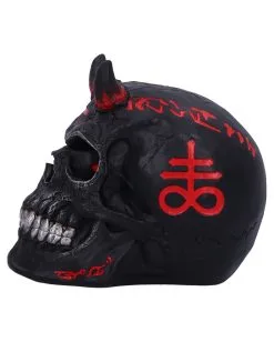 Infernal Teufels Totenschädel 20cm -Halloween Deko Verkäufe infernal teufels totenkopf infernal teufels totenschaedel infernal devil skull gothic deko 54566 03