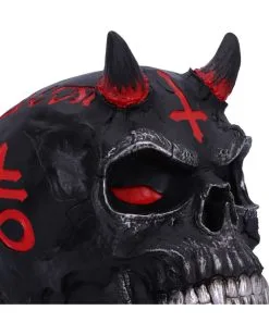 Infernal Teufels Totenschädel 20cm -Halloween Deko Verkäufe infernal teufels totenkopf infernal teufels totenschaedel infernal devil skull gothic deko 54566 06