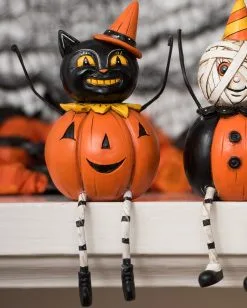 Johanna Parker Kürbis Katze Vintage Figur -Halloween Deko Verkäufe johanna parker katze pumpkin body vintage figur cat pumpkin body vintage figure halloween dekoration 52924 2