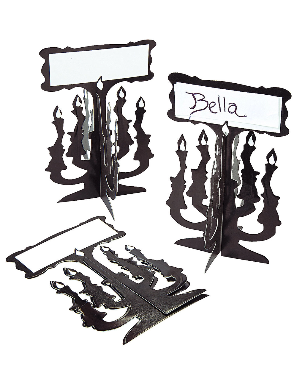 Halloween Platzkarten Im Kerzenleuchter Design 12 St. 3 Halloween Platzkarten Im Kerzenleuchter Design 12 St.