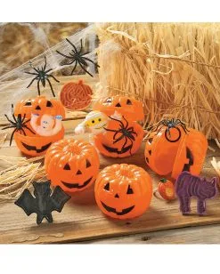 Halloween Mini Kürbis & Überraschungs Gimmick 24 St. -Halloween Deko Verkäufe kuerbis mit kleiner ueberraschung halloween treat kuerbis geschenk 2919 05