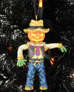 Kürbis Vogelscheuche Christbaumkugel 9,5cm -Halloween Deko Verkäufe kuerbis vogelscheuche weihnachtskugel halloween und horror weihnachtsdeko scarecrow ornament 54755 6