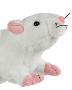 Weiße Plüschratte 19cm -Halloween Deko Verkäufe kuscheltier ratte 19cm weiss plueschratte fuer kinder geschenkartikel plueschtier ratte 29709 4