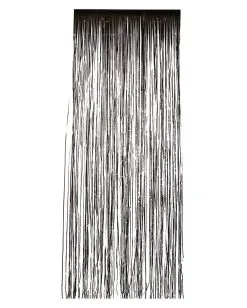 Schwarzer Lametta Vorhang