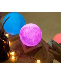 Mondlicht Mit Farbwechsel & Fernbedienung -Halloween Deko Verkäufe mond nachtlicht mit farbwechsel fernbedienung moon light with color changing remote control wohn ambiente 52410 02