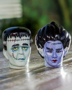 Frankenstein Pärchen Salz & Pfefferstreuer -Halloween Deko Verkäufe mr und mrs frankenstein salz und pfefferstreuer mr and mrs frankenstein salt and pepper shakers 51637 03