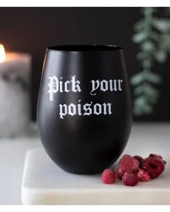 Wähle Dein Gift Weinglas -Halloween Deko Verkäufe pick your poison weinglas pick your poison wine glass halloween homeware gothic homeware 53394 03