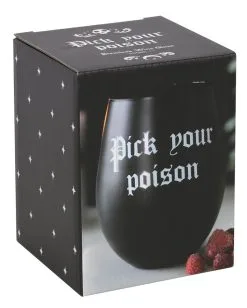 Wähle Dein Gift Weinglas -Halloween Deko Verkäufe pick your poison weinglas pick your poison wine glass halloween homeware gothic homeware 53394 05
