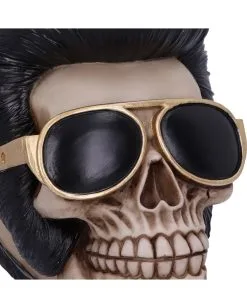 Rock 'n' Roll Totenschädel 17cm -Halloween Deko Verkäufe rock n roll totenkopf rock n roll totenschaedel rock n roll skull rockabilly wohnaccessoire 53392 05
