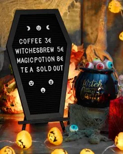 Sarg Buchstabentafel -Halloween Deko Verkäufe sarg buchstabentafel coffin letterboard halloween und gothic deko 51485 3