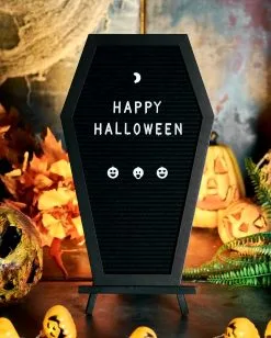 Sarg Buchstabentafel -Halloween Deko Verkäufe sarg buchstabentafel coffin letterboard halloween und gothic deko 51485 5