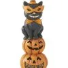 Schwarze Katze Auf Halloween Kürbisstapel LED Figur 28cm 2 Schwarze Katze Auf Halloween Kürbisstapel LED Figur 28cm -Halloween Deko Verkäufe schwarze katze auf halloween kuerbissen halloween und gothic homeware und wohnungsdeko black cat on halloween pumpkins with led 54580