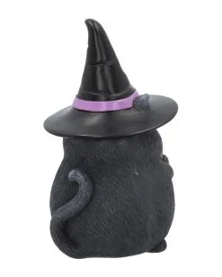 Schwarze Katze Mit Besen & Hexenhut -Halloween Deko Verkäufe schwarze katze mit hexenhut black cat with witch hat and broom gothic figur geschenkartikel 39255 05