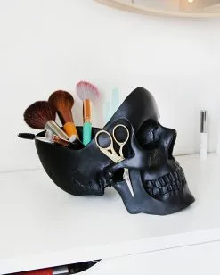 Schwarze Totenschädel Schale 27cm 7 Schwarze Totenschädel Schale 27cm -Halloween Deko Verkäufe schwarze totenkopf schale schwarze totenschaedel schale black skull trinket dish 53491 03