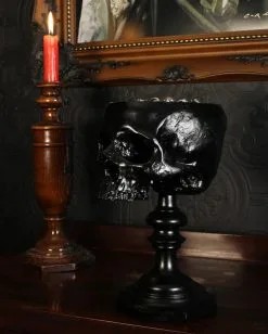 Schwarzer Totenschädel Als Ringehalter 21cm -Halloween Deko Verkäufe schwarzer totenkopf als ringehalter schwarzer totenschaedel als ringhalter black skull ring holder gothic wohnaccessoire 54858 06