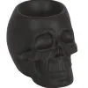 Schwarzer Totenschädel Duftöl Teelichthalter -Halloween Deko Verkäufe schwarzer totenkopf duftoel teelichthalter schwarzer totenschaedel duftoel halter black skull oil burner tealight holder 50821 01