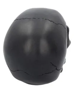 Schwarzer Totenschädel Mit Goldener Rose 15cm -Halloween Deko Verkäufe schwarzer totenkopf mit goldener rose black skull with golden rose gothic deko gothic totenkopf 54621 05