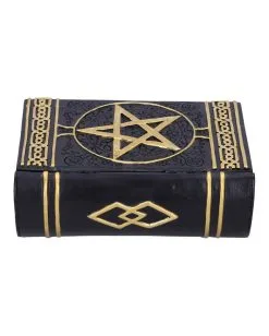 Schwarzes Buch Magischer Sprüche Schmuckschatulle -Halloween Deko Verkäufe schwarzes buch der zaubersprueche schatulle gothic und wicca deko und geschenkartikel 52219 3