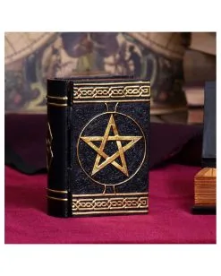 Schwarzes Buch Magischer Sprüche Schmuckschatulle -Halloween Deko Verkäufe schwarzes buch der zaubersprueche schatulle gothic und wicca deko und geschenkartikel 52219 7