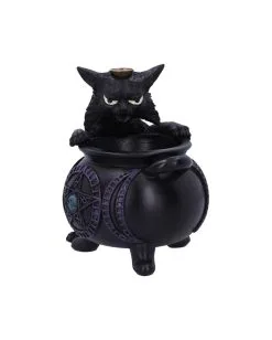 Spite's Hexenkessel Backflow Räucherkegelhalter -Halloween Deko Verkäufe spites hexenkessel raeucherkegelhalter gothic und halloween wohnungsdeko cat with cauldron backflow incense burner 51792 3