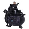 Spite's Hexenkessel Backflow Räucherkegelhalter -Halloween Deko Verkäufe spites hexenkessel raeucherkegelhalter gothic und halloween wohnungsdeko cat with cauldron backflow incense burner 51792 7
