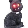 Gothic Katze Mit Roten LED Augen 2 Gothic Katze Mit Roten LED Augen -Halloween Deko Verkäufe spooky cat mit roten led augen schwarze gothic katze halloween deko 36338