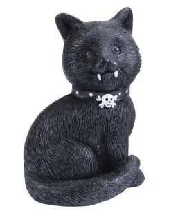 Gothic Katze Mit Roten LED Augen -Halloween Deko Verkäufe spooky cat mit roten led augen schwarze gothic katze halloween deko 36338. 2jpg