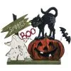 Halloween Kürbis & Katze Standdeko 24cm