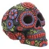 Sugar Skull Mit Blütenmuster -Halloween Deko Verkäufe sugar skull mit blueten ornament sugar skull mit bluetenmuster sugar bloom skull 39199 01