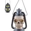 Totenkopf Laterne Mit LED Licht 15cm -Halloween Deko Verkäufe totenkopf laterne totenschaedel lampion halloween lampe horror licht halloween dekoration horror artikel skull lantern 18233 01