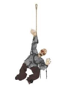 Zappelnder Zombie Am Seil Mit Licht & Ton -Halloween Deko Verkäufe zappelnder zombie am seil mit leuchtenden augen und sound kicking zombie with light and sound halloween dekoration 54104 02