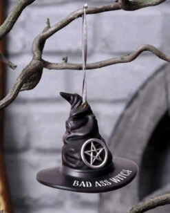 Bad Ass Witch Hängedeko Ornament 9cm -Halloween Deko Verkäufe bad ass witch haenge ornament bad ass witch hanging ornament hexendeko 53382 06