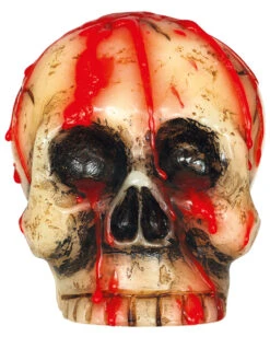 Blutige Totenschädel Kerze 10cm