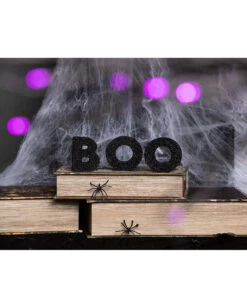 Schwarze Glitzer Holz Deko Boo -Halloween Deko Verkäufe boo glitzer standdeko glitter boo block decor buchstaben aufsteller halloween 53043 3