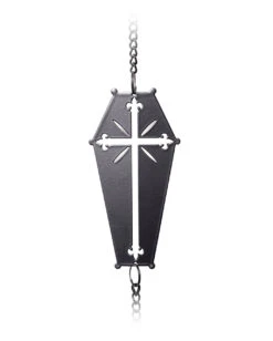 Sarg Mit Kreuz Metall Windspiel Hängedeko 6 Sarg Mit Kreuz Metall Windspiel Hängedeko -Halloween Deko Verkäufe coffin cross metall windspiel halloween und gothic wohnungsdeko und homeware coffin cross wind chime alchemy england 52749 2